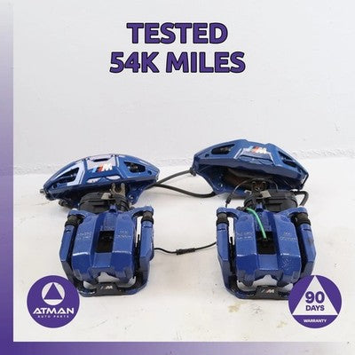 19-22 BMW G22 M440i 430i 330i M40i Front & Rear Brake Caliper Set Blue OEM 54k