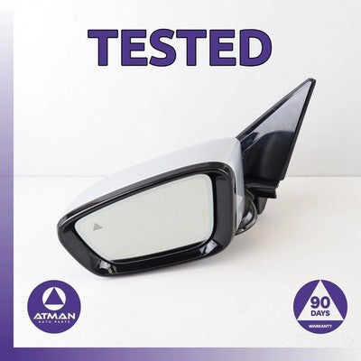 16-19 BMW G12 740i 750i Left Side Rear View Door Mirror w/ Blind Spot OEM