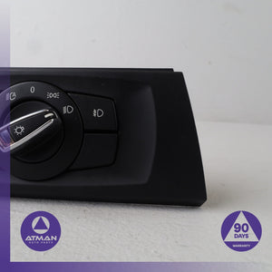 BMW E92 328i Dash Headlight Head Light Control Switch w/ Trim OEM