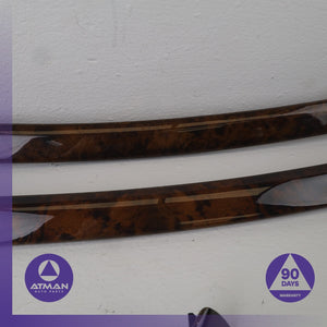 BMW E90 328i 335i Front & Rear Interior Door Cover Trim Wood Set OEM