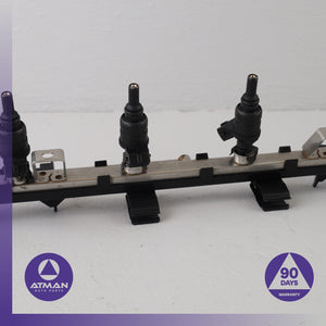 01-06 BMW E46 325i Z3 Z4 330i 3.0L Fuel Gas Rail w/ Injectors 13537546245 OEM