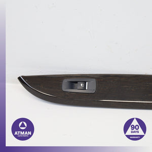 BMW F12 650i Front Right Interior Door Cover Panel Wood w/ Switch 7258382 OEM
