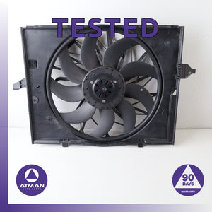 04-10 BMW E60 528i 750i 645Ci 600W RWD Engine Motor Cooling Fan Shroud OEM