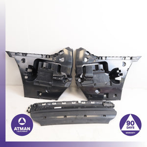 11-13 BMW F10 535i Rear Bumper Cover Panel Support Bracket Set 51127299970 OEM