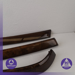 BMW E90 328i Front & Rear Interior Door Cover Trim Wood Set OEM