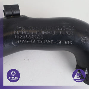 BMW F16 X6 X5 Left Engine Motor Intercooler Pressure Hose Pipe 13717571350 OEM