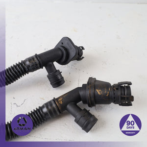 08-14 BMW F10 550i X6 Left & Right Crankcase Breather Vent Hose 11157646087 OEM — photo 3