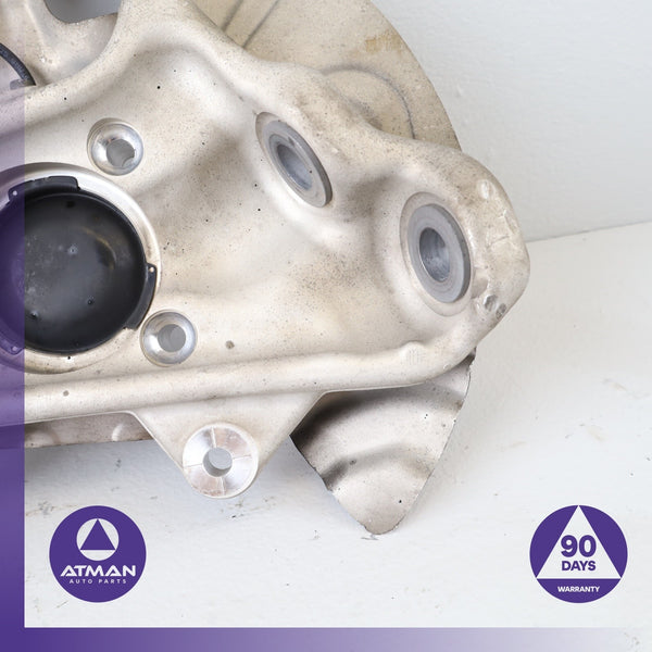 14-19 BMW F16 X6 X5 Front Left Driver Spindle Knuckle Hub w/ Shield OEM