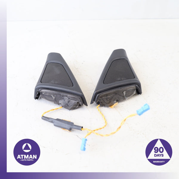 BMW F10 550i Left & Right Corner Tweeter Audio Speaker Black Set OEM