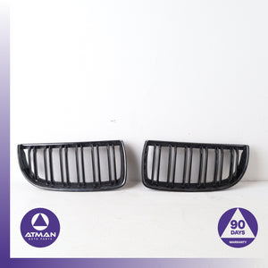 06-08 BMW E90 335i Front Left & Right Side Radiator Hood Grill Grille Set OEM
