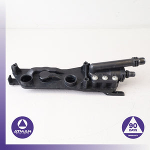 BMW E64 650i Transmission Oil Cooler Exhanger Mounting Bracket w/ Thermostat OEM — photo 6