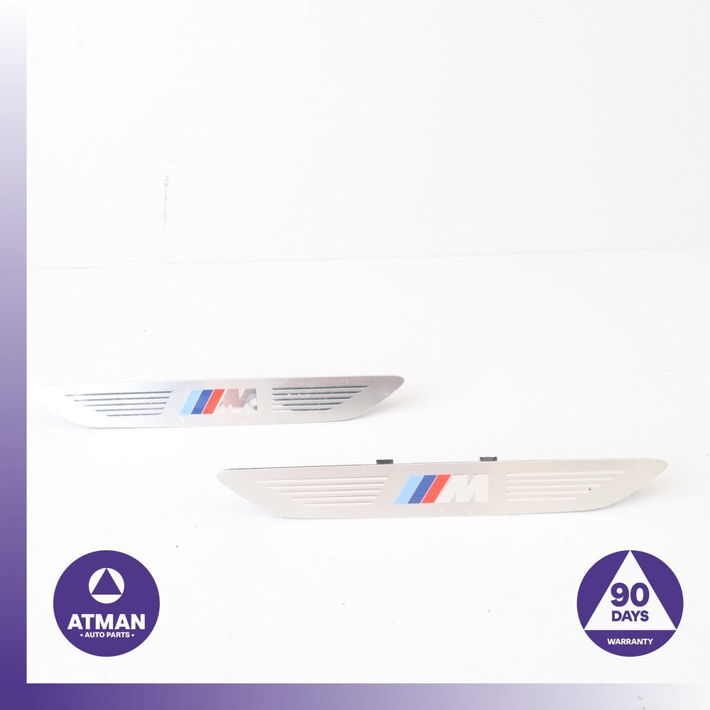 14-18 BMW F15 X5 M-Sport Rear Door Entrance Sill Scuff Trim Panel Set OEM
