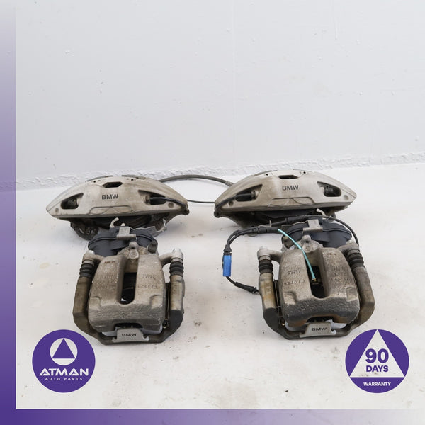 16-22 BMW G12 740i 3.0L M-Sport Front & Rear Brake Caliper Set Silver OEM
