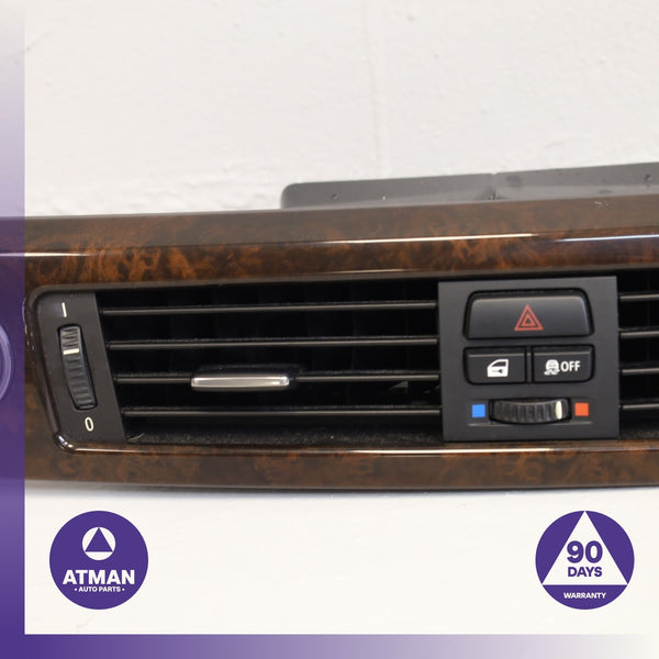 BMW E93 328i 335i Dashboard A/C AC Air Vent Grille Wood Trim w/ Switch OEM