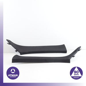 BMW F30 330i Front Left & Right A-Pillar Cover Panel Trim Set Black OEM
