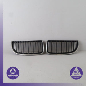 BMW E90 328i 335i Front Left Bumper Grille Chrome Set OEM