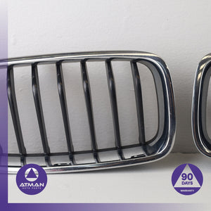 BMW F30 328i 320i Front Left Bumper Grille Chrome Set OEM