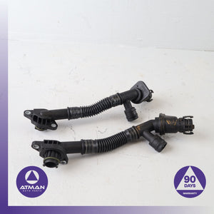 08-14 BMW F10 550i X6 Left & Right Crankcase Breather Vent Hose 11157646087 OEM