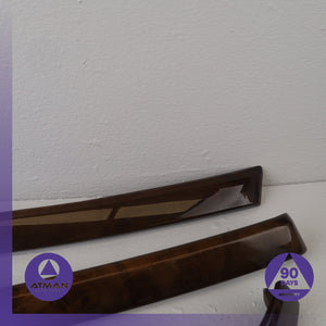 BMW E90 328i Front & Rear Interior Door Cover Trim Wood Set OEM