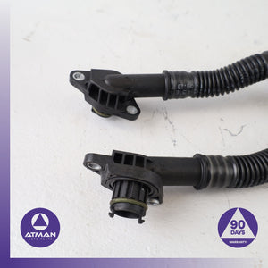 08-14 BMW F10 550i X6 Left & Right Crankcase Breather Vent Hose 11157646087 OEM — photo 2