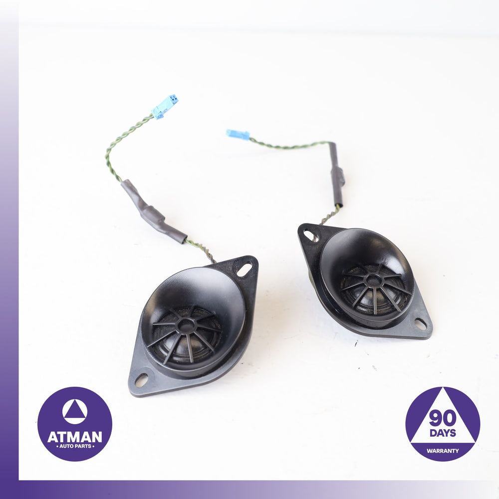 BMW E90 325i Rear Left & Right Deck Shelf Sound Tweeter Speaker Set OEM