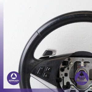 06-10 BMW E60 535i 650i Sport Steering Wheel w/ Paddle Shifters 32346774460 OEM