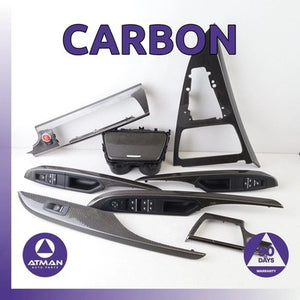 13-19 BMW F06 M6 Dashboard Center Console Door Panel Trim Set Carbon OEM