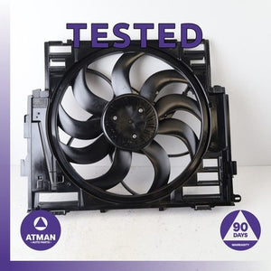 12-16 BMW F10 528i N20 Engine Motor Radiator Cooling Fan Motor w/ Shroud OEM