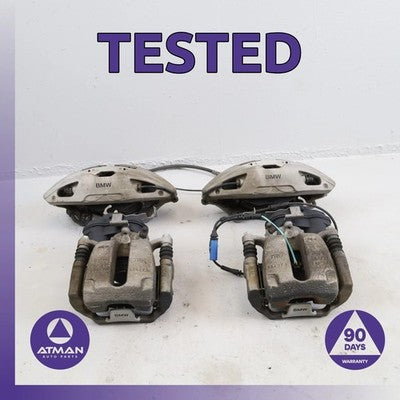 16-22 BMW G12 740i 3.0L M-Sport Front & Rear Brake Caliper Set Silver OEM