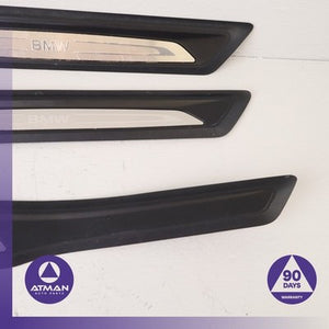 BMW F30 328i 335i 330e Front & Rear Door Entrance Sill Scuff Trim Panel Set OEM