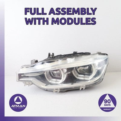 16-18 BMW F30 328i 330e 320i 340i Left Headlight Head Light Lamp LED OEM