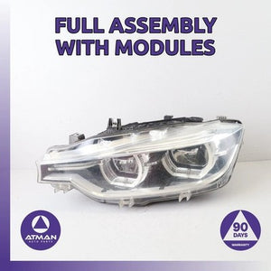 16-18 BMW F30 328i 330e 320i 340i Left Headlight Head Light Lamp LED OEM
