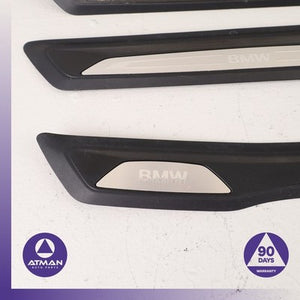 BMW F30 328i 335i 330e Front & Rear Door Entrance Sill Scuff Trim Panel Set OEM