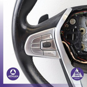 16-22 BMW G12 740i 840i 540i Sport Steering Wheel Black 32306871732 OEM