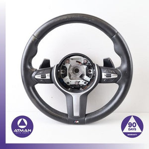 14-19 BMW F16 X6 X5 X4 X3 M-Sport Heated Steering Wheel w/ Paddle Shifters OEM