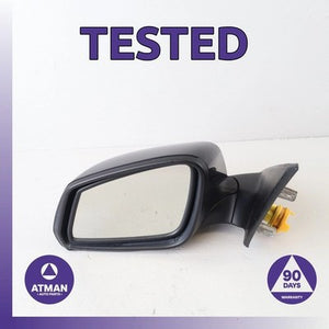 14-16 BMW F10 528i 535i 550i Left Side Rear View Door Mirror Black OEM
