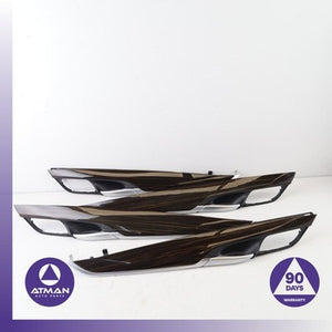 15-19 BMW F16 X6 Front & Rear Interior Door Cover Trim Wood Set OEM