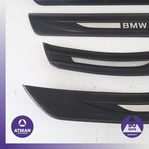 BMW F10 528i Front & Rear Door Entrance Sill Scuff Trim Panel Set OEM