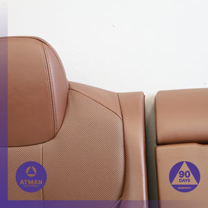 14-19 BMW F06 650i Rear Left &amp; Right Upper Seat Cushion Set Nappa Brown OEM
