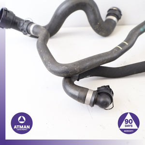 16-18 BMW F30 330e Hybrid Engine Motor Radiator Coolant Hose Set OEM 84k