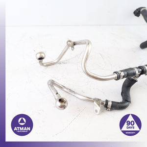BMW F10 550i Turbocharger Coolant Return Hose Line 7577014 OEM