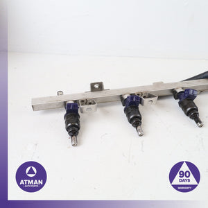 01-06 BMW E53 X5 Z4 330i 3.0L Fuel Gas Rail w/ Injectors 13537546245 OEM — photo 2