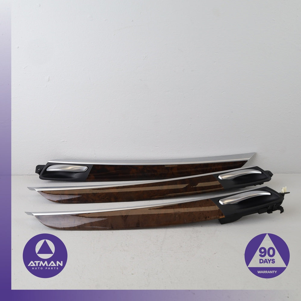 BMW E70 X5 X5M Front & Rear Interior Door Cover Panel Trim Set Wood OEM