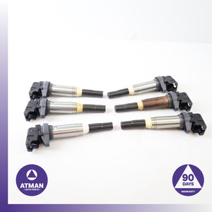 BMW F15 X5 X6 M235i Engine Motor Ignition Coil Set of 6 12138616153 OEM