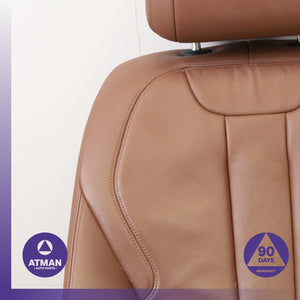 14-18 BMW F15 X5 Front Right Top Upper Seat Cushion w/ Headrest Brown OEM