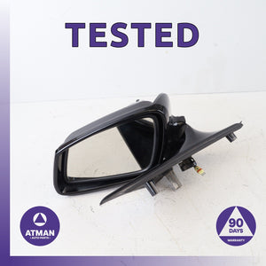 11-13 BMW F10 550i ActiveHybrid 5 Left Driver Side Rear View Door Mirror Black O