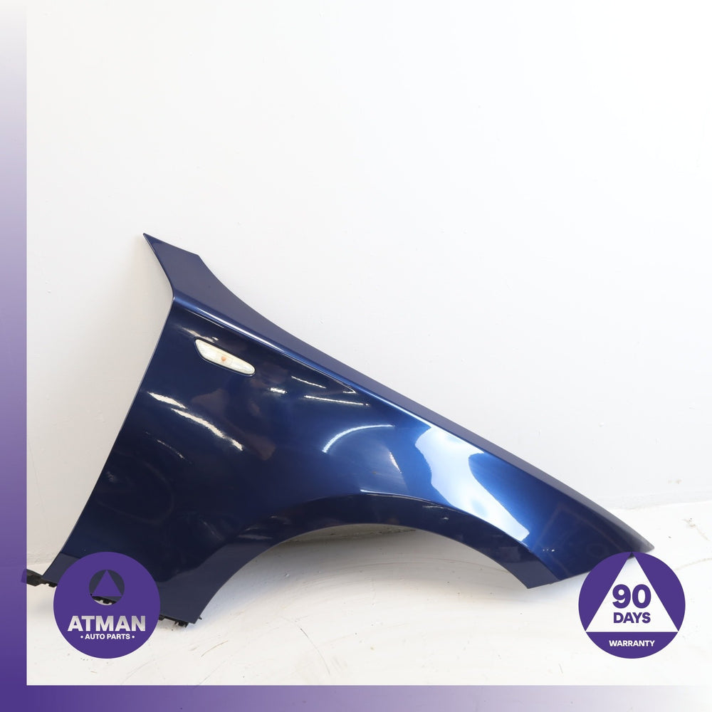 08-13 BMW E82 128i Front Right Side Fender Cover Panel Blue 41357133228 OEM 77k