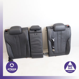 15-19 BMW F16 X6 Rear Left &amp; Right Upper Seat Cushion Set Black OEM