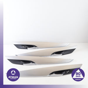 14-18 BMW F15 X5 X6 Front & Rear Interior Door Cover Trim Aluminium Set OEM