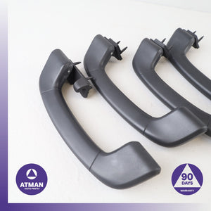 BMW F02 750i 740i Front &amp; Rear Interior Upper Roof Grab Handle Black Set OEM